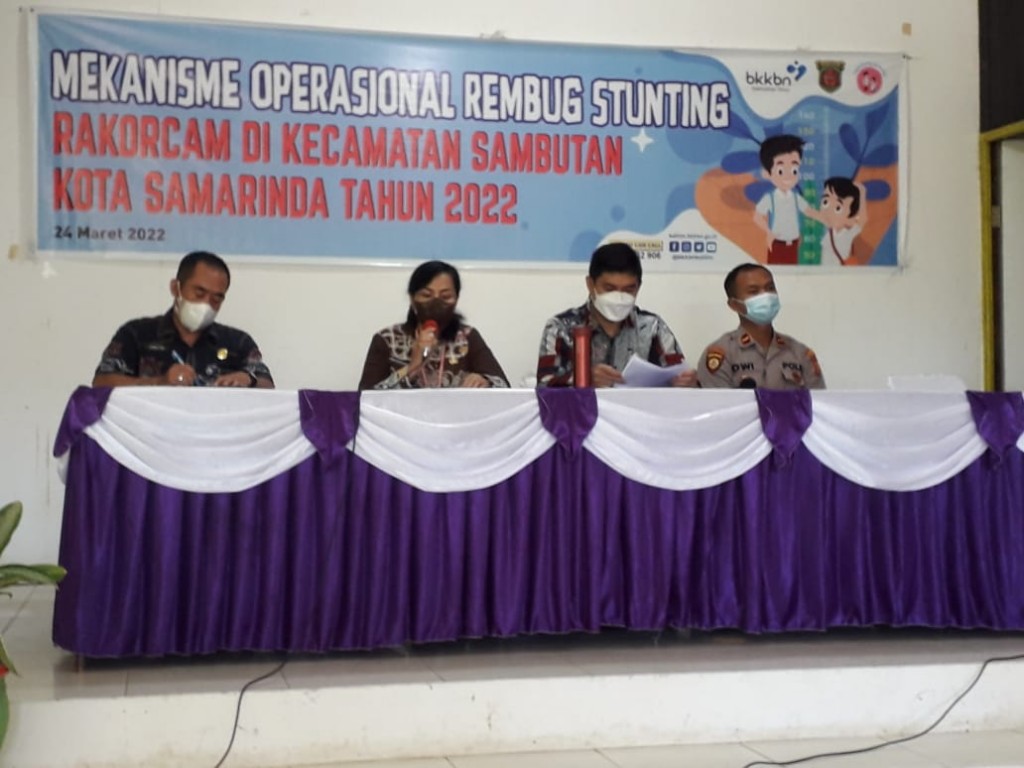 Monev Kegiatan Mekanisme Operasional Lini Lapangan dalam Rangka Percepatan Penurunan Stunting di Kecamatan Sambutan tahun 2022