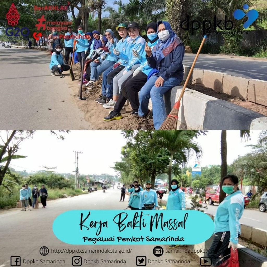 DPPKB Kota Samarinda Ikuti Kerja Bakti Massal Pemkot Samarinda